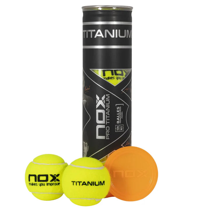 Pelotas de Pádel PRO TITANIUM – Bote de 4 Unidades | Durabilidad y Velocidad Profesional