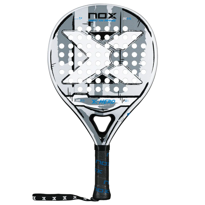 X-Hero White padel racket with modern white design front
